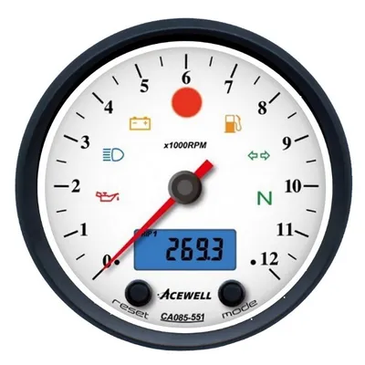Image de ACEWELL Analog DZM 12000rpm Digital Tacho
