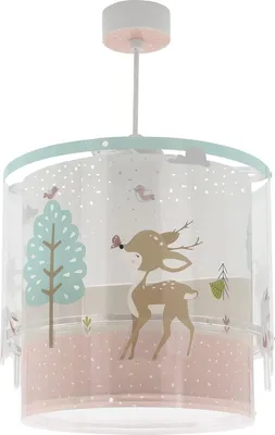 Produktbild von Kinderlampe, Pendelleuchte - Tierlampe, Nachttischlampe - Beleuchtung für Kinderzimmer - Höhenverstellbar - Fassung E27 - Rosa