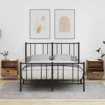 Immagine prodotto di vidaXL Tavolino da notte, 2 pezzi, legno di recupero, 40 x 35 x 47,5 cm, materiale in legno