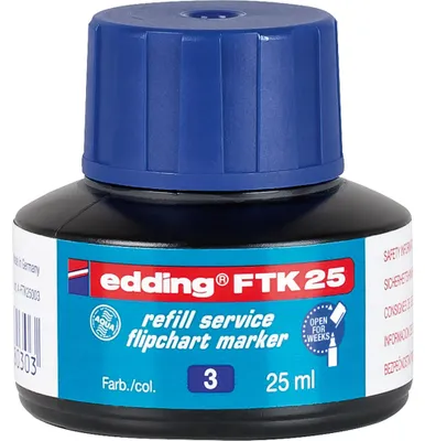 Produktbild von Edding FTK 25 Nachfülltinte für Flipchartmarker, Blau, 25 ml, 1 Stück(e)