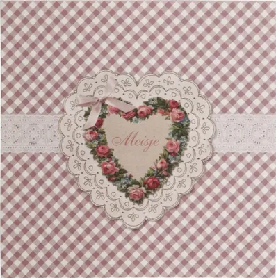 Image de Clayre & Eef carte de vœux de naissance pour fille néerlandais 13,5x13,5 cm