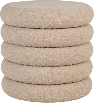 Immagine prodotto di Pouf Brooklyn BOUCLE beige scuro CON VANO PORTAOGGETTI 44x44 cm