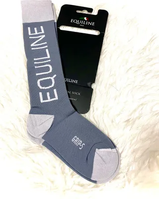 Produktbild von Equiline Unixex Reitsocken Kniestrümpfe stone grey grau, Eq20_FS_Gr.:39/42