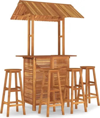 Produktbild von vidaXL 5-tlg. Gartenbar-Set Massivholz Akazie