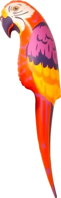 Produktbild von Papagei aufblasbar Party-Deko bunt 110cm - Einheitsgröße