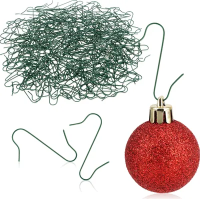 Produktbild von com-four® 300x Haken für Weihnachtsbaumschmuck - Schnellaufhänger Doppelhaken für Weihnachtsbaum-Deko - Christbaumkugel-Aufhänger, Baumhaken als Deko-Anhänger