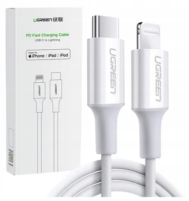 Immagine prodotto di Cavo Ugreen Us171 Lightning - Usb-C Mfi Pd 20W 480Mb/S 1M - Biały