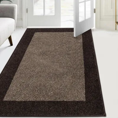 Productafbeelding van Schoonloopmat voor binnen, 86 x 150 cm, bruin, antislip, wasbaar, absorberend