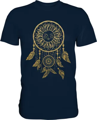 Produktbild von Traumfänger Sonnenblumen T-Shirt Garten Motiv Gärtner Geschenk – Navy / 4XL