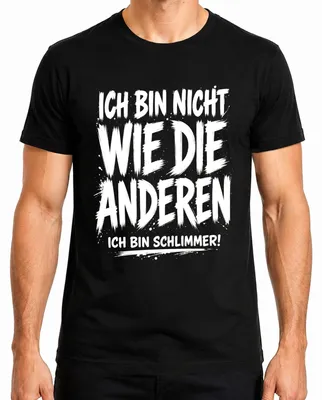 Productafbeelding van Ik ben niet zoals de anderen. Statement T-shirt, zwart, maat XL. (Sarcasme, ironie)