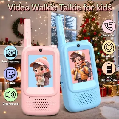 Produktbild von Verbessertes Video-Walkie-Talkie für Kinder – 2er-Pack wiederaufladbare Face-to-Face-Video-Chat-Spielzeuge mit Echtzeit-Video- und Sprachanrufen
