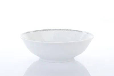 Image de Thun 1794 Bol à muesli, porcelaine, 16 cm, opale, dentelle, bord gris, Thun