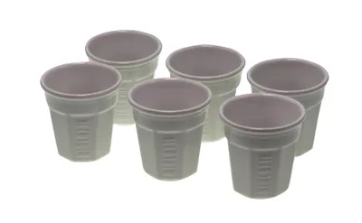 Image de Bialetti Y0TZ502 6 Tasses à espresso, gobelets -Porcelaine blanche 90ml.