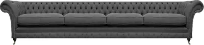 Immagine prodotto di Sofa Viersitzer Couch Chesterfield Grau Polstermöbel Wohnzimmer Chesterfield