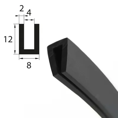 Produktbild von V27 Fassungsprofil Fassungsbereich 4 mm Kantenschutz EPDM Gummiprofil Gummidichtung