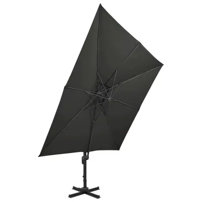 Immagine prodotto di vidaXL Ombrello Ampel con ventilazione 300x300 cm nero