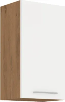 Produktbild von Kondela Oberer, höher Küchenschrank Weg 40 G-72 1F - Eiche Lanzett / Weiß Hochglanz
