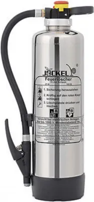 Produktbild von Jockel Design Feuerlöscher 6 Liter Schaum 21A=6LE Chrom Silber