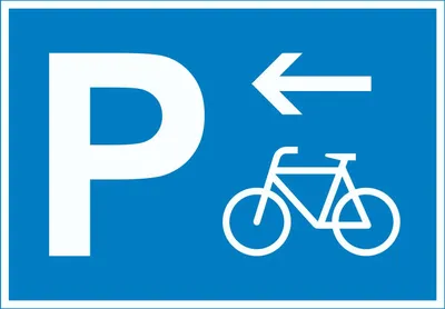 Produktbild von Fahrrad Parkplatz Schild mit Richtungspfeil links waagerecht A3 (297x420mm)