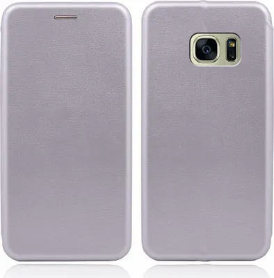 Produktbild von Handy Schutz Hülle für Samsung Galaxy S7 Handytasche mit Magnetdeckel Kartenfach und Standfunktion Klapphülle Grau