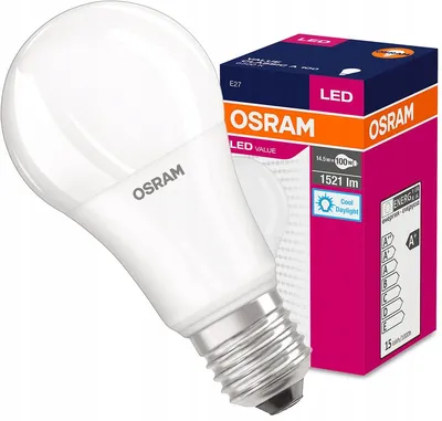Produktbild von Osram LED Value CLA 100 865 14.5W FR E27 LED-Lampe, Birnenform, Sockel E27, 14,5 Watt, Neutralweiß, 6500 K,