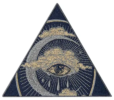 Gestickter Patch Allsehendes Auge, 10x8,5 cm, zum Aufbügeln