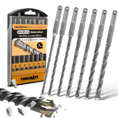Produktbild von 7-teiliges SDS-Plus-Bohrsatz für Beton, Ø 5-12 mm x 160 mm