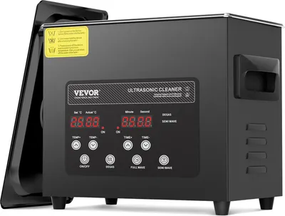 Produktbild von VEVOR 3 L Ultraschallreiniger 120 W digitales Ultraschallreinigungsgerät mit Schonmodus & verbesserter Entgasung, 40 kHz industrieller Schmuckreiniger mit Heizung & Timer, für Brillen Uhren Schwarz