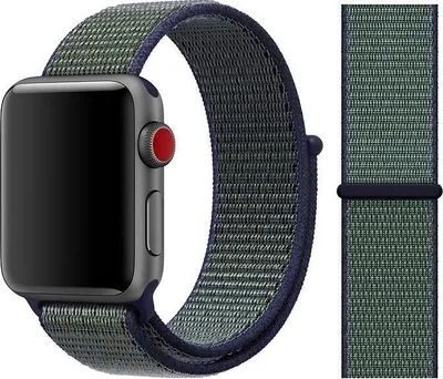 Produktbild von Original Apple Nike Sport Loop Armband 38/40/41mm MRPC2ZM/A Midnight Fog