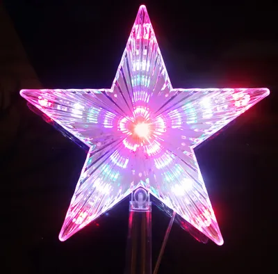 Produktbild von RGB LED Stern 8 Beleuchtungsmodi, Innen Dekoration für Weihnachtsbaumspitze Baumspitze Batteriebetieben