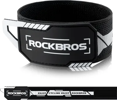 Produktbild von ROCKBROS 1 paar Hosenband für Outdoor-Sportarten Hosenbänder mit Klettverschluss Schwarz weiß