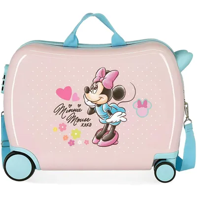Produktbild von Minnie Maus Sitzkoffer Kinder Hartschalen Koffer Joumma Bags Sitzkoffer Ziehkoffer Kinderkoffer 34 Liter Disney Rosa
