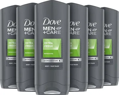 Produktbild von Dove Men+Care Dove Men Extra Fresh Duschgel - 6 x 250 ml - Vorteilspackung