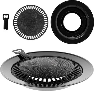 Obrázok produktu pre Kruhový rošt s priemerom 32 cm pre plynový sporák – rošt s nepriľnavou povrchovou úpravou pre grilovanie a indukčné varné dosky