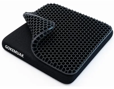Imagen del producto de Cojín de gel ortopédico y ergonómico, de gran tamaño, antideslizante, para oficina y automóvil