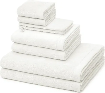 Produktbild von Cawö Lifestyle 2 X Wasch- 2 X Gäste- 2 X Dusch- 2 X Handtuch im Set Puristisch edles Design für jedes Bad, Hautsympathisch und saugkräftig, Voluminöse Tücher mit Flächengewicht 520 g/m² 8er Set