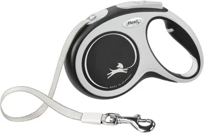 Immagine prodotto di Guinzaglio automatico Flexi New Comfort L nastro 8 m per cani fino a 50 kg nero