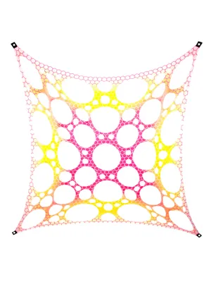 Produktbild von PSYWORK Schwarzlicht Segel Elasthan Goa "Pink Cross", 3x3m