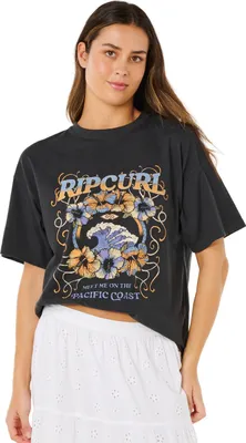 Rip Curl T-Shirt PACIFIC COAST HERITAGE TEE - washed black