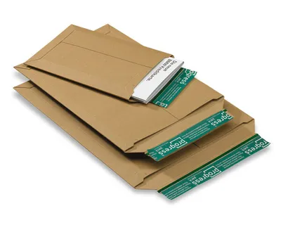 Produktbild von 50x Versandtaschen TP330 235x308mm stabile Vollpappe Selbstklebeverschluss A4 braun