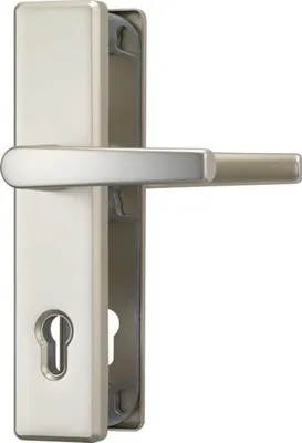 Produktbild von ABUS Schutzbeschlag HLS 214 (Ausführung: Klinke-Knauf, Oberfläche: F2 Aluminium Neusilber) Ausführung: Klinke-Knauf Oberfläche: F2 Aluminium Neusilber