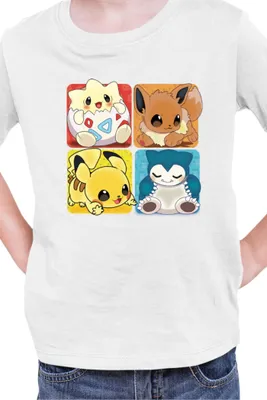 Produktbild von Kinder T-Shirt Japan Manga Anime Comics Pokemon 017, / Weiß