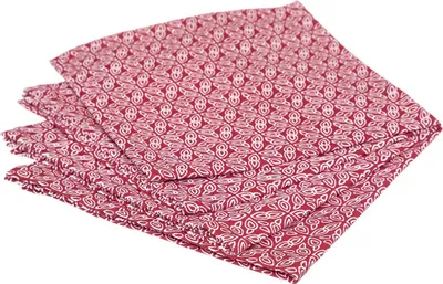 Image de 4 Serviettes de table Graphique rouge