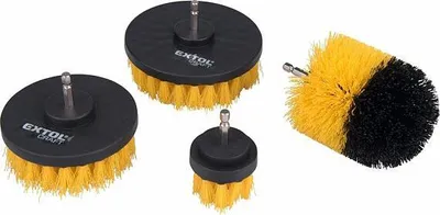 Obrázok produktu pre EXTOL CRAFT sada 4 čistiacich kefiek na vŕtačky, stopka 1/4"*25 mm