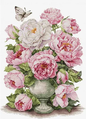 Produktbild von Luca-S Kreuzstich Stickpackung "Die Romanze der Rosen", Zählmuster, 28x37cm