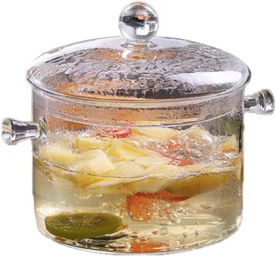 Produktbild von Hochtemperatur-Kochtöpfe aus Borosilikatglas mit Deckel, 10 l