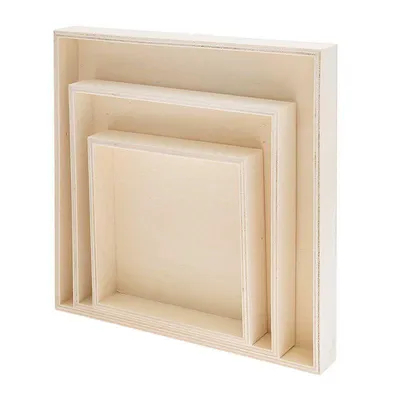 Produktbild von 3 quadratische Holzschalen 100%