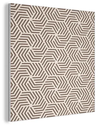 Immagine prodotto di © Pannelli decorativi da parete, 80x80 cm - Pannelli fonoassorbenti - Beige e marrone