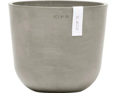 Produktbild von Blumentopf Ecopots Oslo Kunststoff Ø 19 cm H 16,5 cm taupe