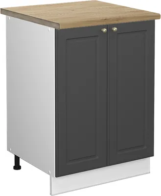 Image de Meuble bas de cuisine Vicco Fame-Line Anthracite-or 60cm , PT Chêne, Model 45563